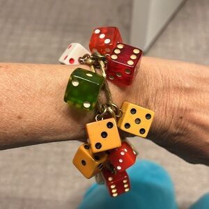 Vintage dice bracelet